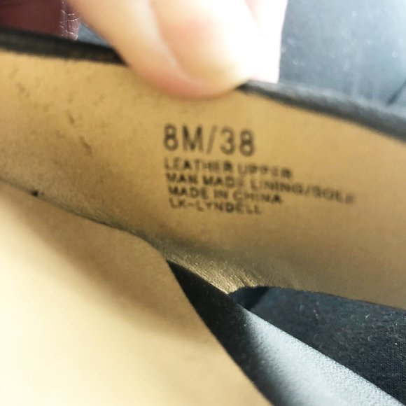 Lucky Brand Lyndell Black Leather Wedges SIZE 8 - Picture 8 of 12